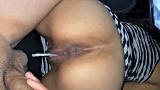 I interrupted his game for a creampie