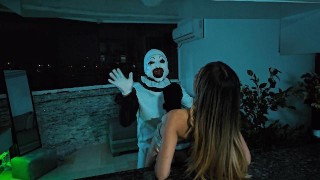 Terrifier fucks Natalia Alvarado on Halloween night