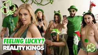 REALITY KINGS - Kali Roses, Kat Monroe & Miki Cruz Ride Logan's Cock In Front Of Their Friends