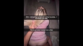 Cheating Wife Takes Raw Bigger Cock on Snapchats sent to Hubby 🤭
