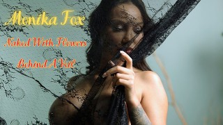 Monika Fox Naked With Flowers Behind A Veil