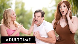 ADULT TIME - Stepmom Lauren Phillips Catches Her MILF BFF Fucking Her Stepson & JOINS IN!